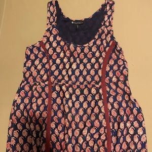 Short sleeve short dress summery dark blue